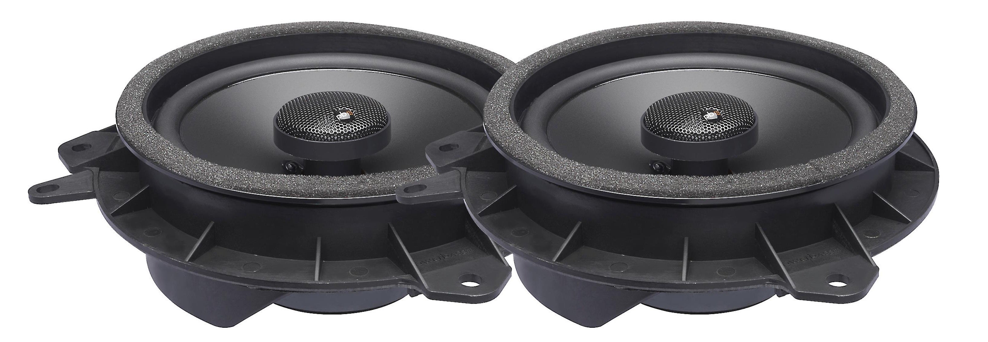 PowerBass OE652-TY Toyota and Lexus Custom Fit 6.5" 165mm 2 Way Coaxial Speakers 120 Watts