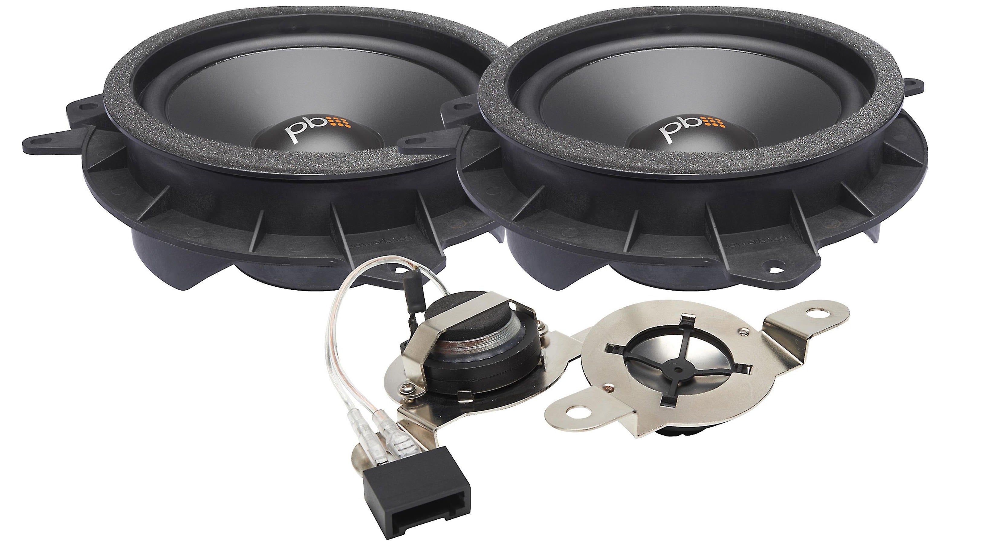 PowerBass OE65C-TY Toyota and Lexus Custom Fit 6.5" 165mm 2 Way Component Speakers 120 Watts