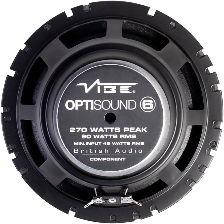 Vibe OPTIVWKT-V8 Optisound VW 6.5" 16.5cm 360 Watts 2 Way Door Component Speakers Tweeters Kit
