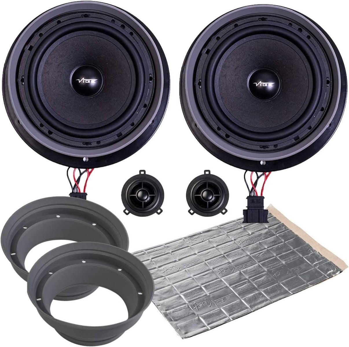 Vibe  OPTIVWT6.1-V0 Custom Fit 6.5" 2-Way Component for Volkswagen T6.1 2015-2019 Upgrade Speakers