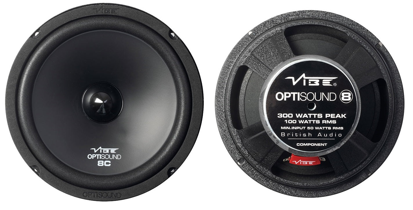 Vibe OPTI8-V9  - 8" Pro Pro Midrange Speakers 4Ohm Pair