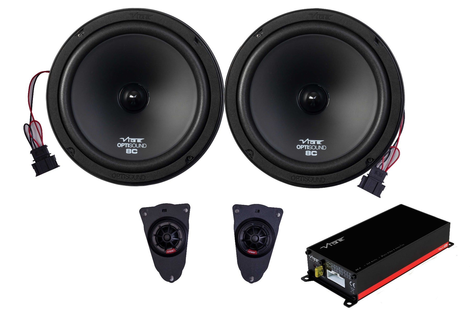 Vibe OPTI8VWT5A-V0 Custom Volkswagen T5 Upgrade 8" Speakers and Amp kit