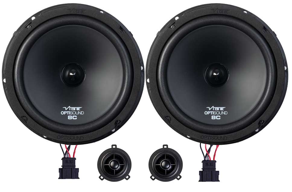Vibe OPTI8VWT6-V0 8" Customfit  Volkswagen T6 360w Upgrade 2-Way Component Speakers