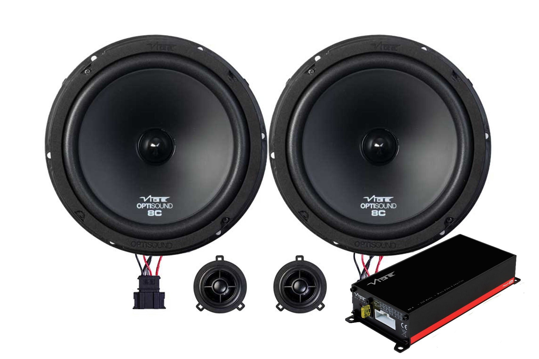 Vibe OPTI8VWT6A-V0 8" Custom Volkswagen T6 Upgrade 8" Speakers and Amp kit