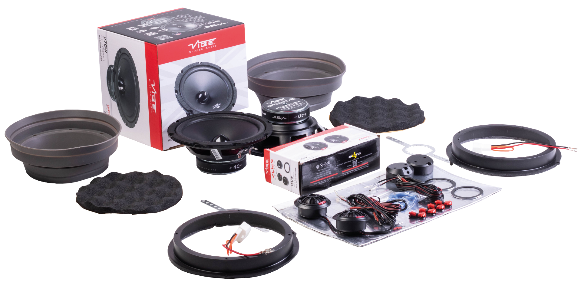 Vibe OPTIFORD6-V8 Optisound Ford Optisound 6 Inch Speaker Upgrade Custom Fit 6.5" 2-Way Ford Upgrade Component Speakers