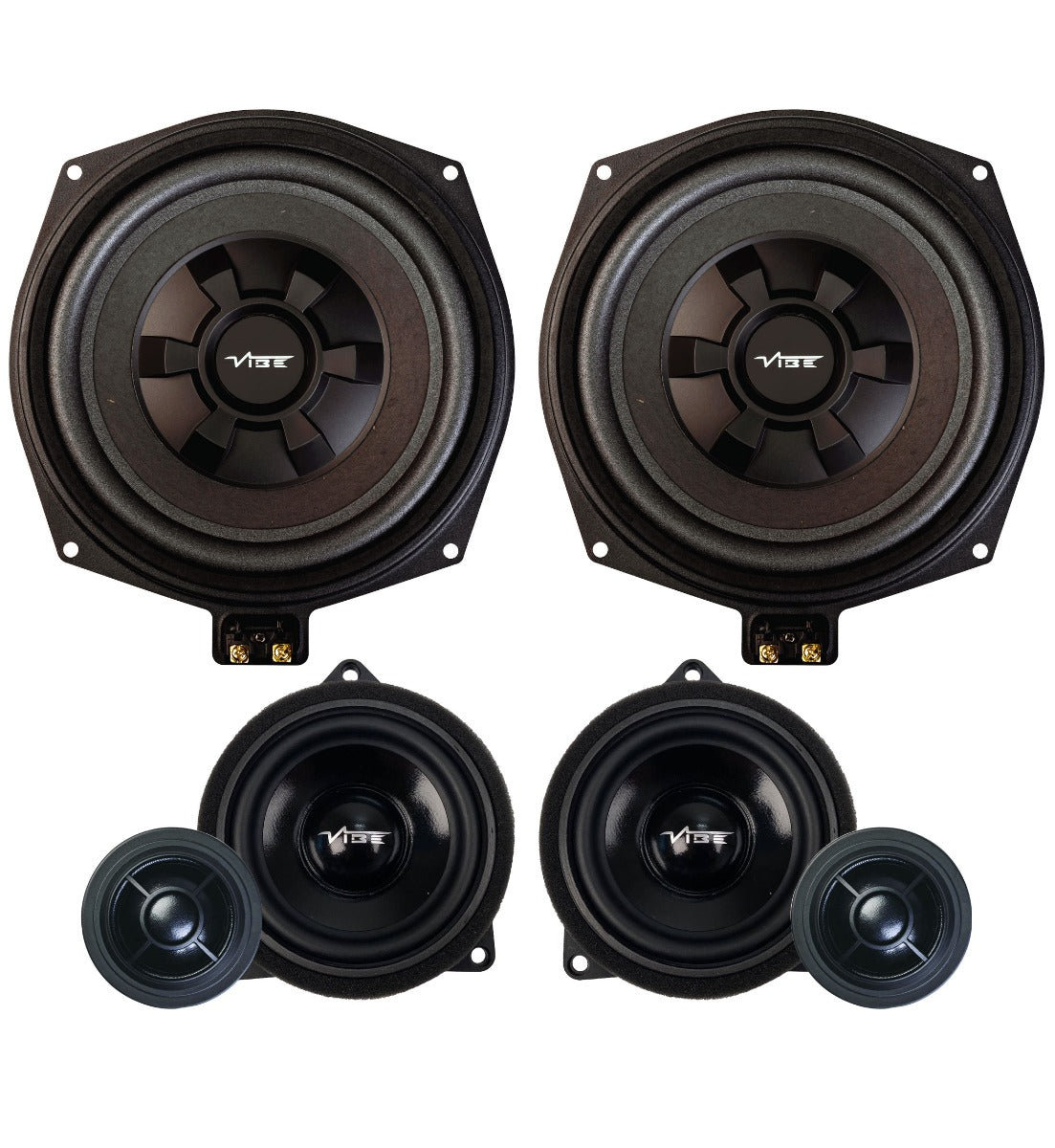 VIBE OPTISOUNDBMWFX-V0- OptiSound BMW 4" & 8" 3 Way Component Upgrade Kit