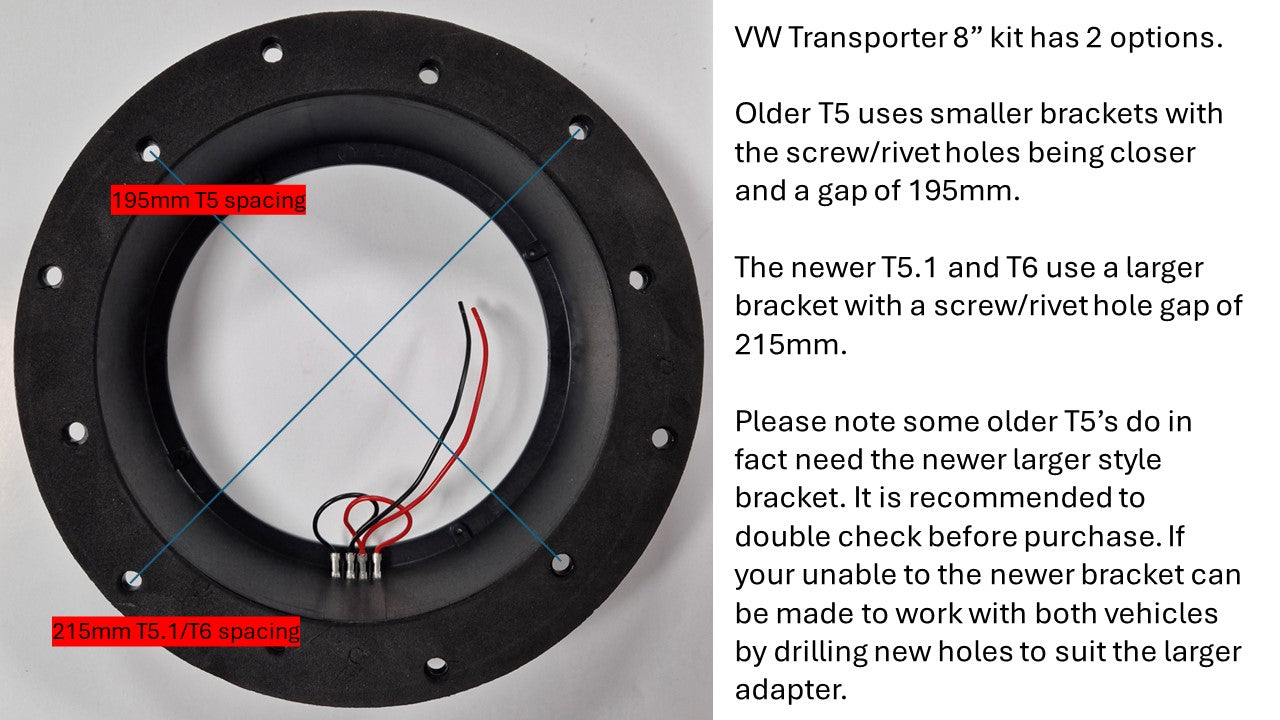 Vibe OPTIVWT5-V8 VW Transporter T5 270W  8" 20cm 360 Watts 2 Way Door Component Speakers Tweeters Kit