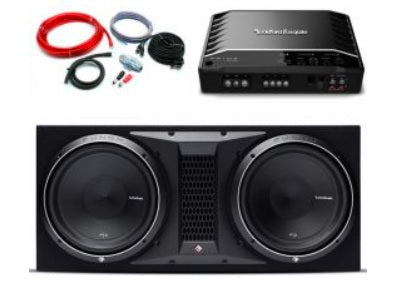 Rockford Fosgate P2-2X12 Dual Enclosure  with R2-750X1 750W Monoblock Amplifier