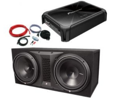 Pioneer GM-D9701 amp Rockford Fosgate P3-2X12 Twin 12" subwoofers sub box deal