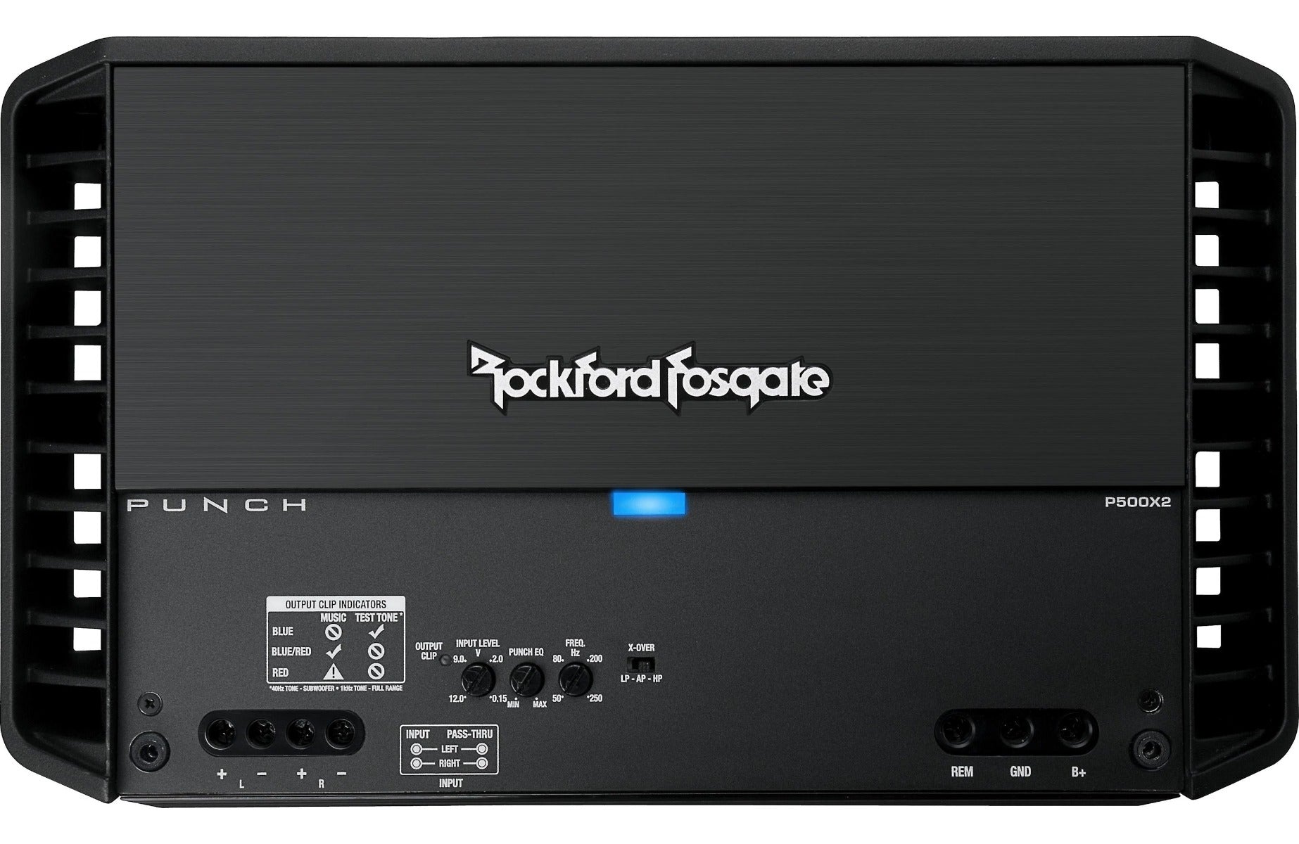 Rockford Fosgate P500X2 - 500W RMS Punch Series 2-Channel Class AB Amplifier