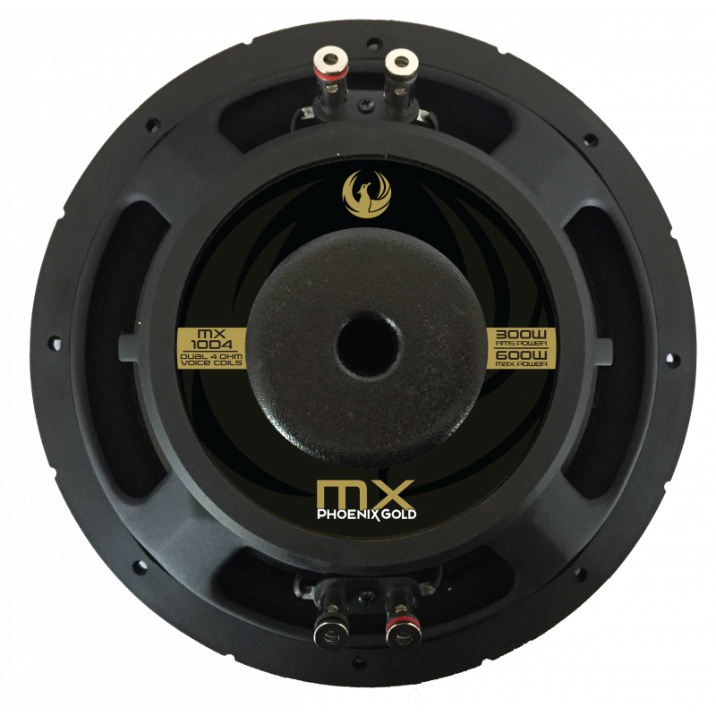 Phoenix Gold MX10D2 Slim Mount 10 inch 300W Double Voice Coil Subwoofer