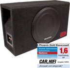 Pheonix Gold BASSCASE8 Compact 8" Subwoofer 200w RMS Bass Box Enclosure