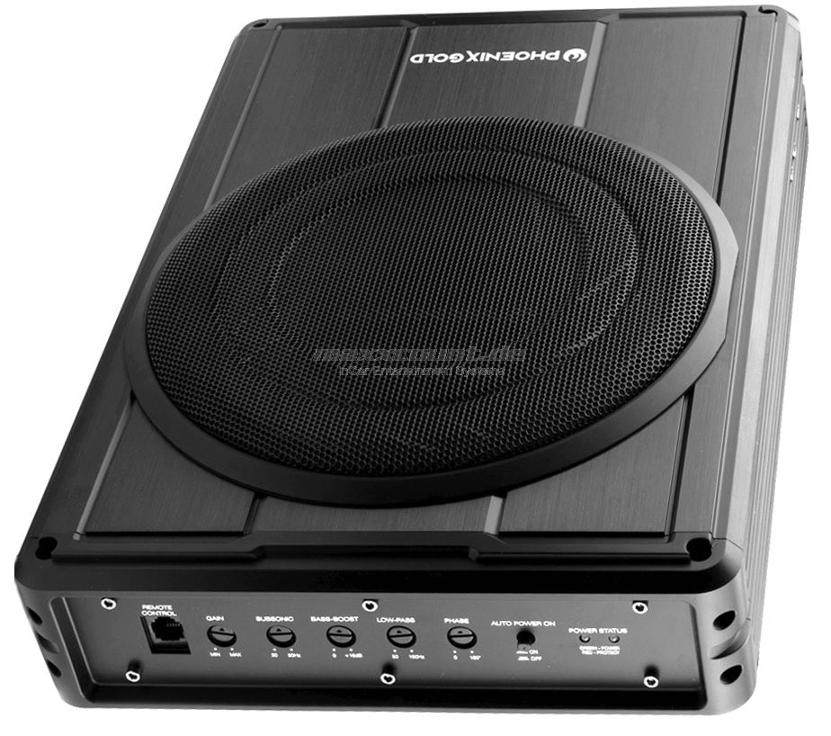 Phoenix Gold Z10150 Underseat Active 10" subwoofer bass-box with built in amp