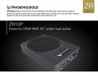 Phoenix Gold ZR10P Active Underseat Subwoofer 200 Watts RMS