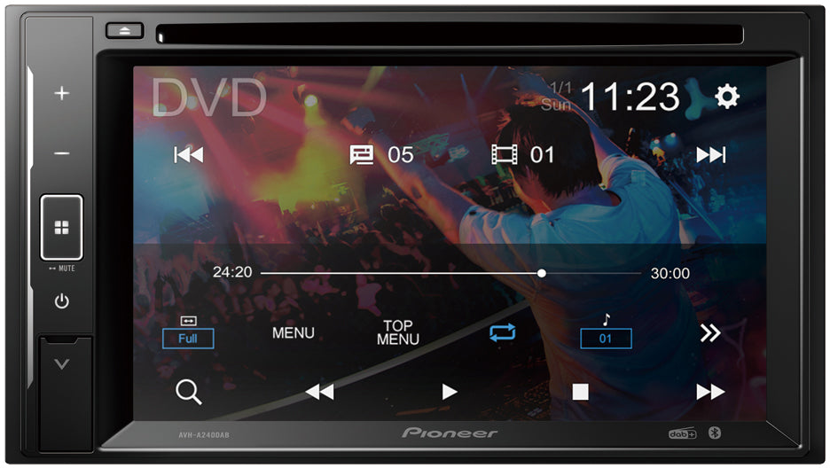 Pioneer AVH-A240DAB 6.2" Multimedia Player with Bluetooth, DAB/DAB+, Spotify & Siri Eyes Free DAB Aerial