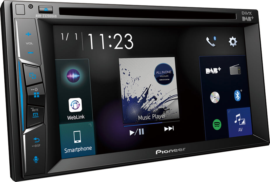 Pioneer AVH-Z3200DAB 6.2" Multimedia Player with Bluetooth, DAB/DAB+, Apple Carplay Android Auto control Aerial & Reverse Camera