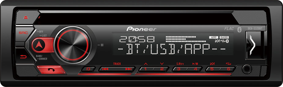 Pioneer DEH-S320BT Radio/CD/MP3 /WMA Bluetooth, USB and Aux-In, Direct  Spotify Android Control