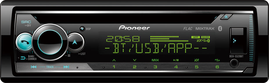 Pioneer DEH-S520BT USB/iPhone Ready, Android, Bluetooth USB Multi Colour Illumination