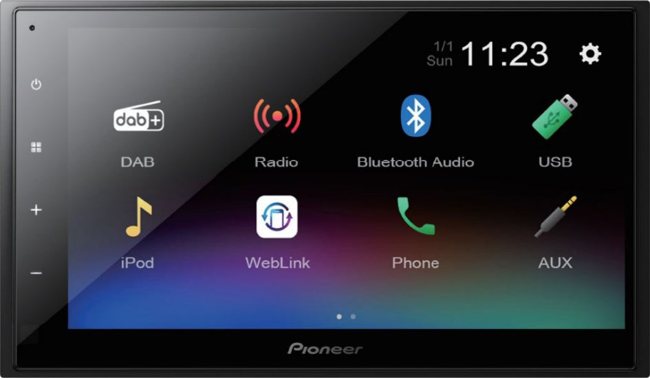 Pioneer DMH-A340DAB 6.8” Double Din Touch Screen DAB Radio, WebLink, Smartphone Mirroring, Bluetooth & USB