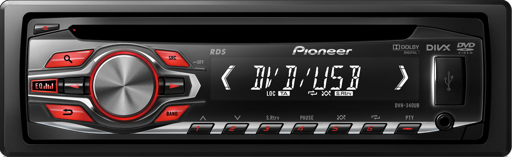 Pioneer DVH-340UB DVD with CD/MP3 Player Tuner and Front USB