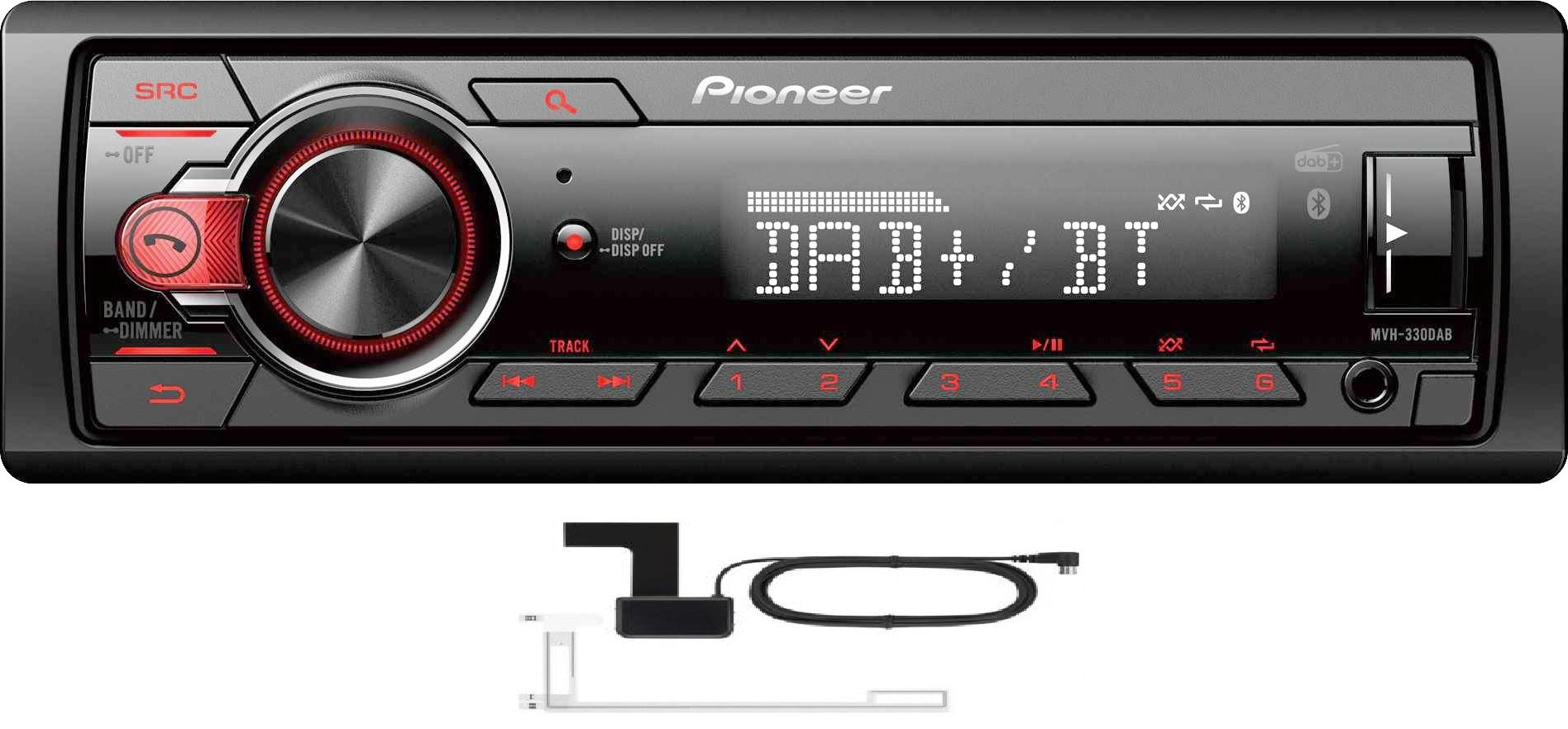 Pioneer MVH-330DAB USB/iPod Ready, Android, DAB, Aux-input with Bluetooth DAB Antenna