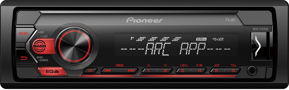 Pioneer MVH-S120UB Mechless Car Stereo RDS tuner with USB and AUX in Red Illumination