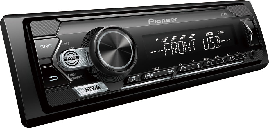 Pioneer MVH-S120UBW Mechless Car Stereo RDS tuner with USB and AUX in White Illumination