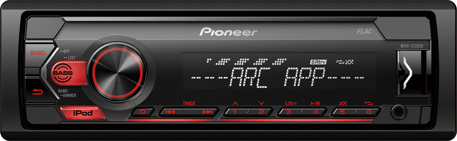 Pioneer MVH-S120Ui Digital car stereo with RDS tuner, USB and Aux-in, iPod/iPhone Direct Control and Android support