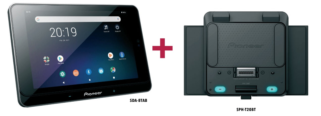 Pioneer SPH-8TAB-BT Capacitive 8” Android Smart Unit Receiver Bluetooth with Tablet Mount