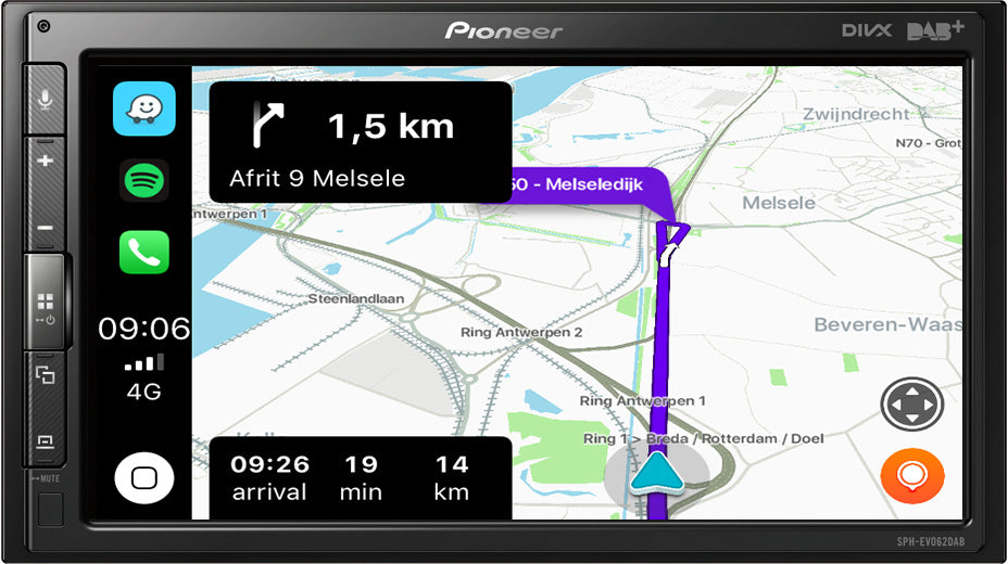 Pioneer SPH EVO64DAB-SMAW FORFOUR (W453) 6.8" Multimedia Player with Bluetooth, DAB/DAB+, Spotify & Siri Eyes Free