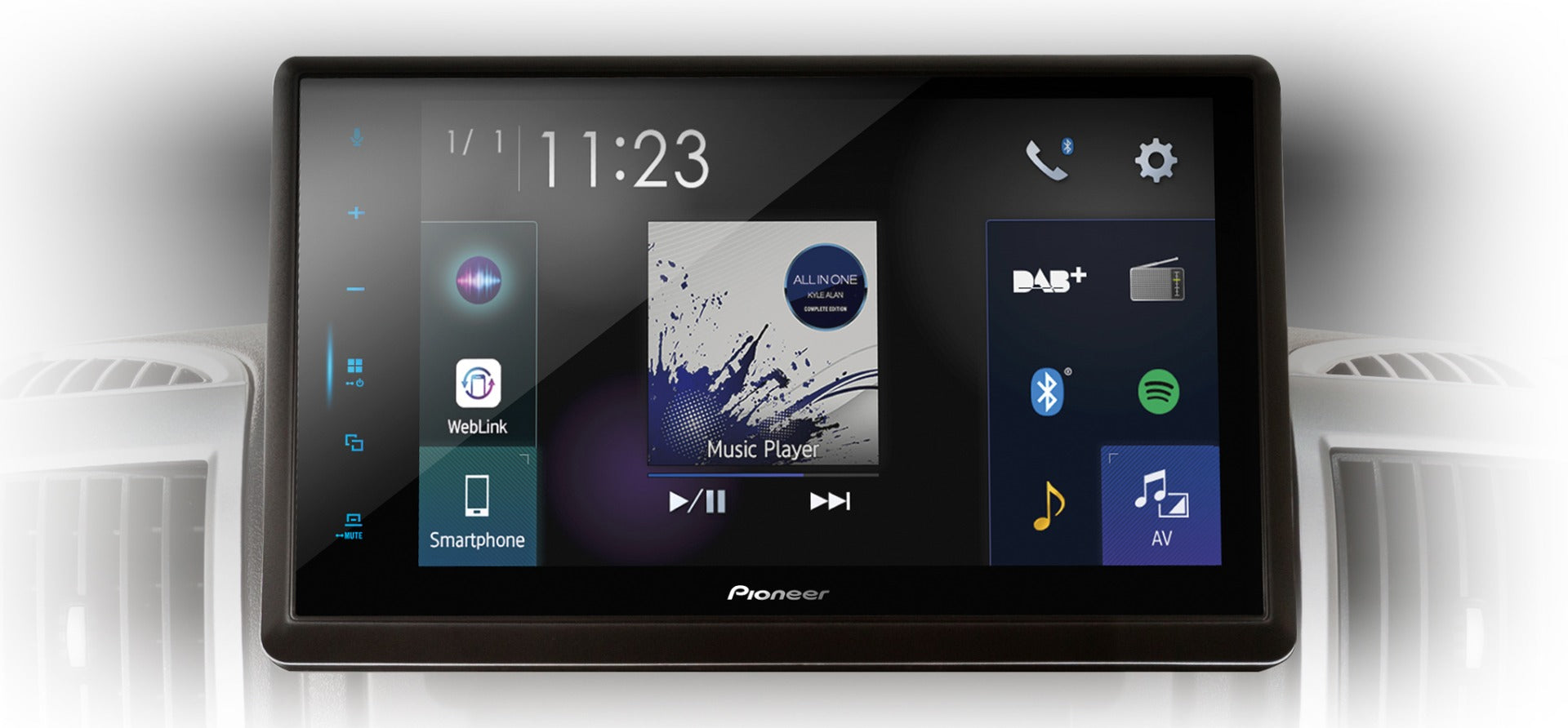 Pioneer SPH-EVO82DAB-208 (PSA) 8" Multimedia Player with Bluetooth, DAB/DAB+, Spotify & Siri Eyes Free WebLink for Peugeot 208 / 2008