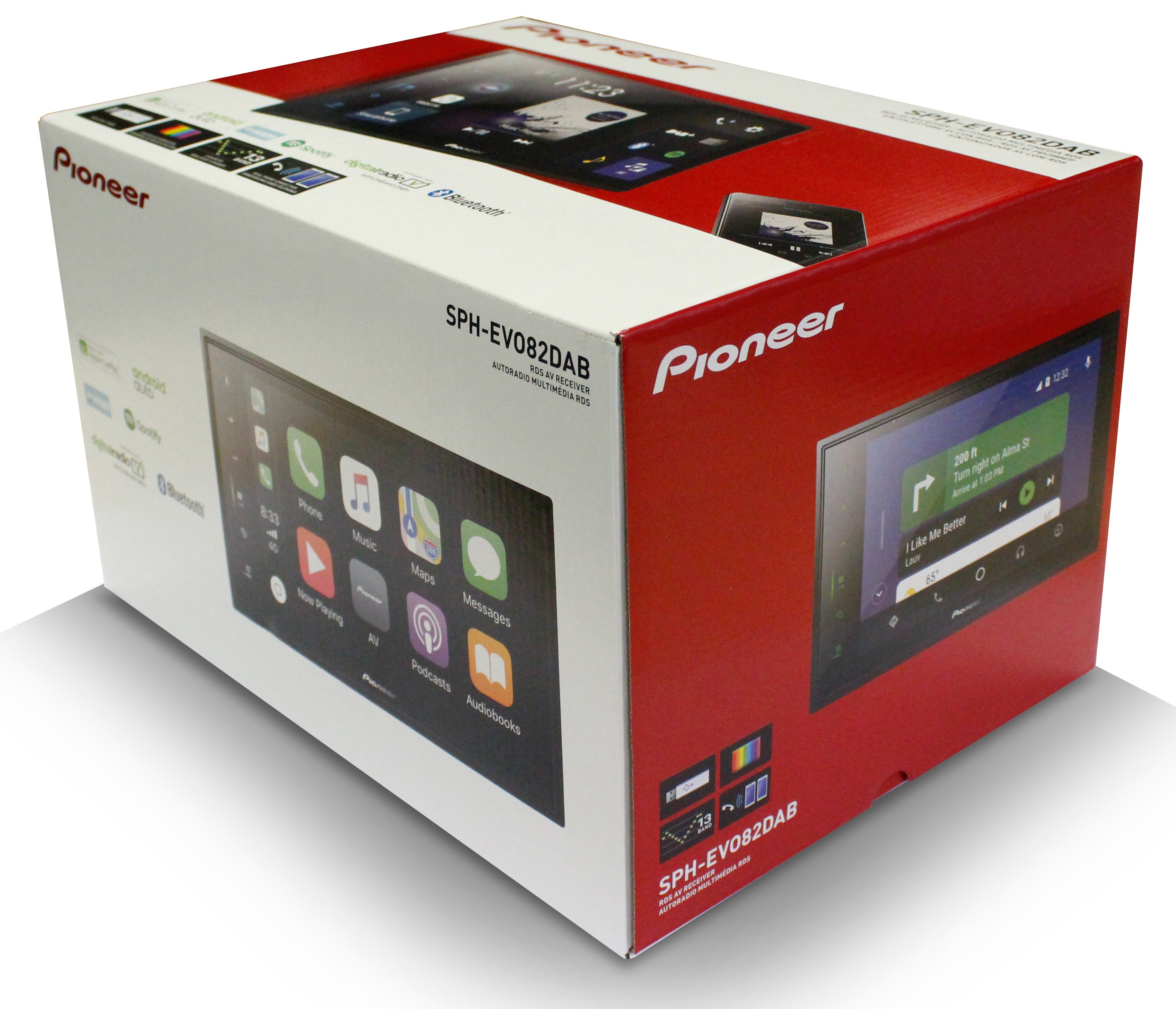 Pioneer SPH-EVO82DAB 8" Multimedia Player with Bluetooth, DAB/DAB+, Spotify & Siri Eyes Free WebLink