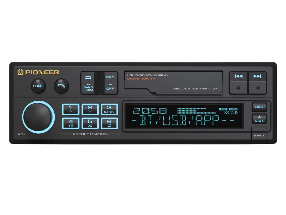 Pioneer SXT-C10PS Retro Car Stereo Bluetooth DAB+ USB Aux Classic Radio OEM Look