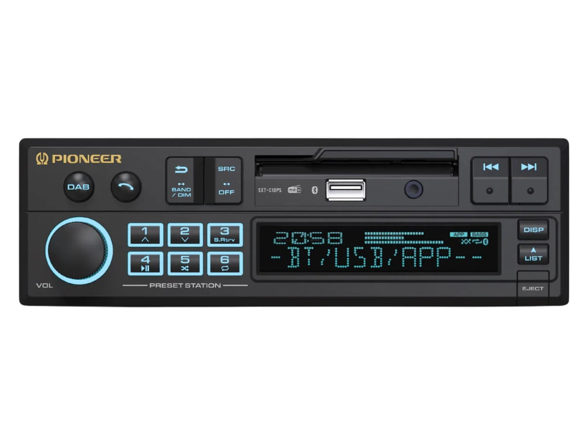 Pioneer SXT-C10PS Retro Car Stereo Bluetooth DAB+ USB Aux Classic Radio OEM Look