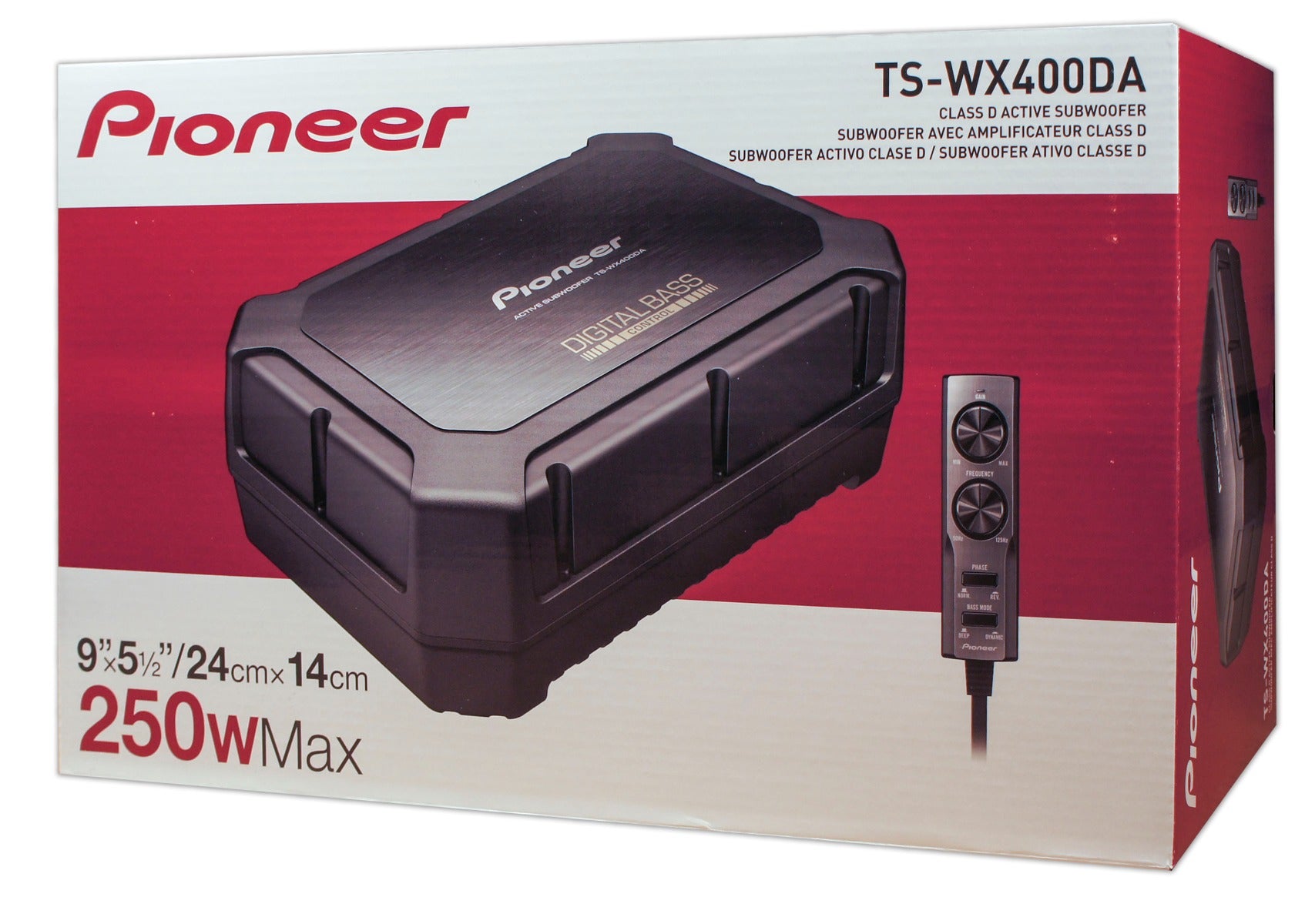 Pioneer TS-WX400DA 20cm, Space saving Active 250w SubWoofer, with Remote Controller