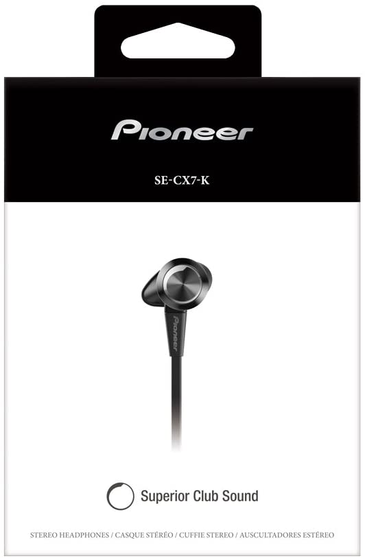 Pioneer SE-CX7-K Superior Club Sound In-ear Headphones Black
