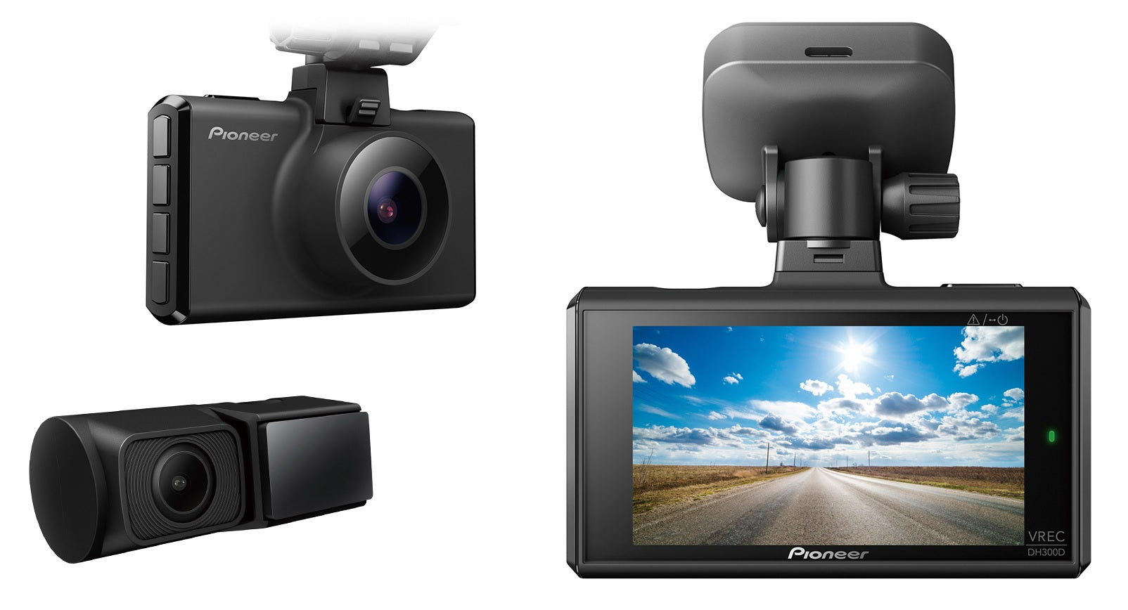 Pioneer VREC-DH300D 2CH In-car 2 Channel Driver 16GB Recording Dashcam Camera