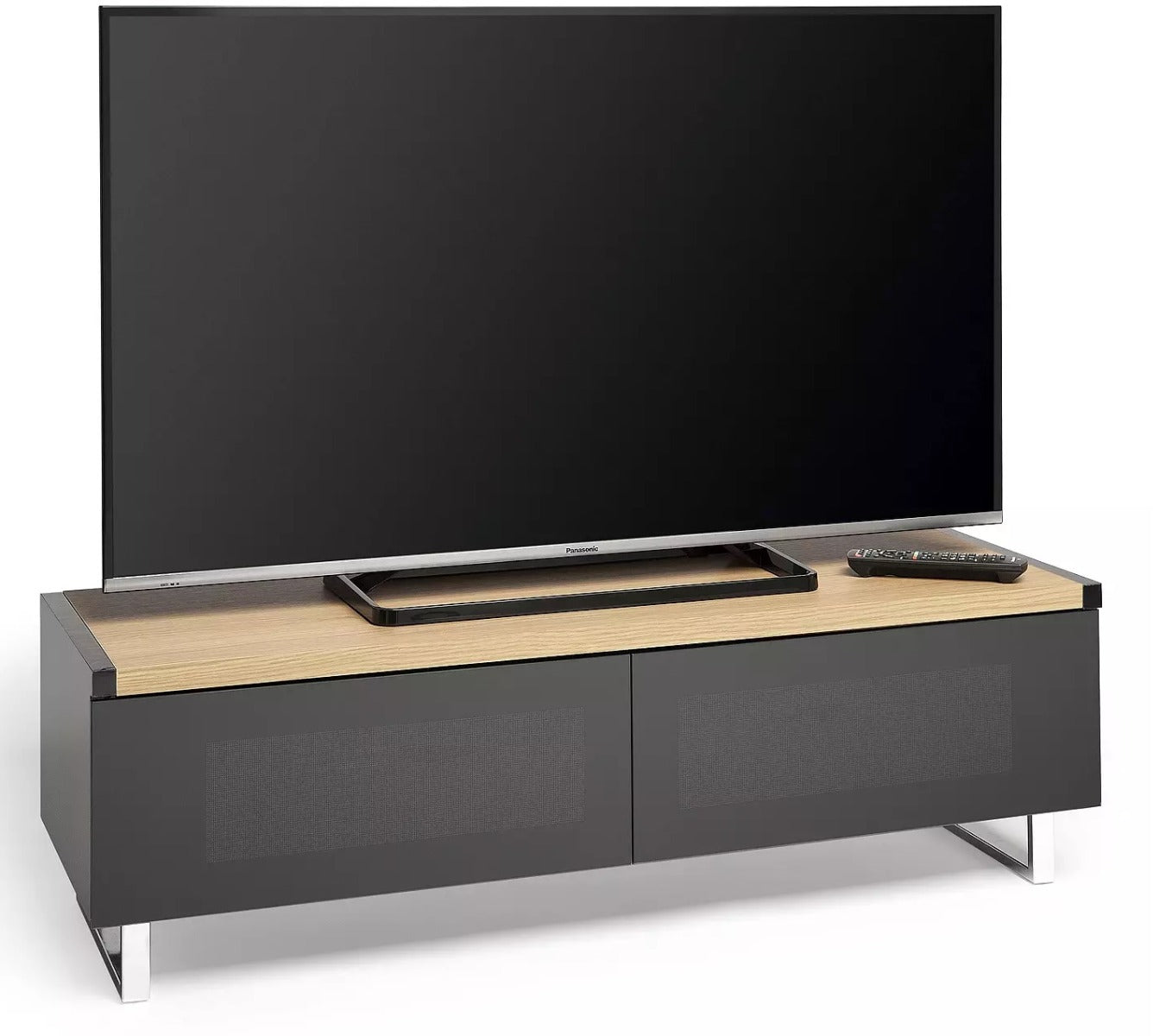 Techlink Panorama 120 DUAL Sided Top (Light Oak or Grey Oak) all in One Stand