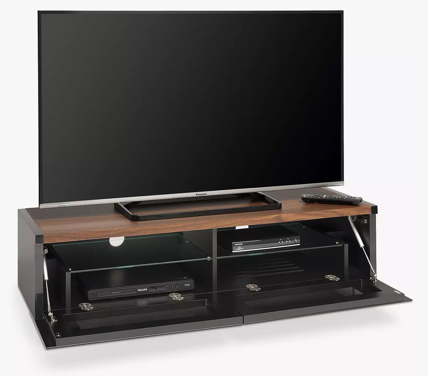 Techlink Panorama 120 DUAL Sided Top (Walnut or Black) all in One Stand