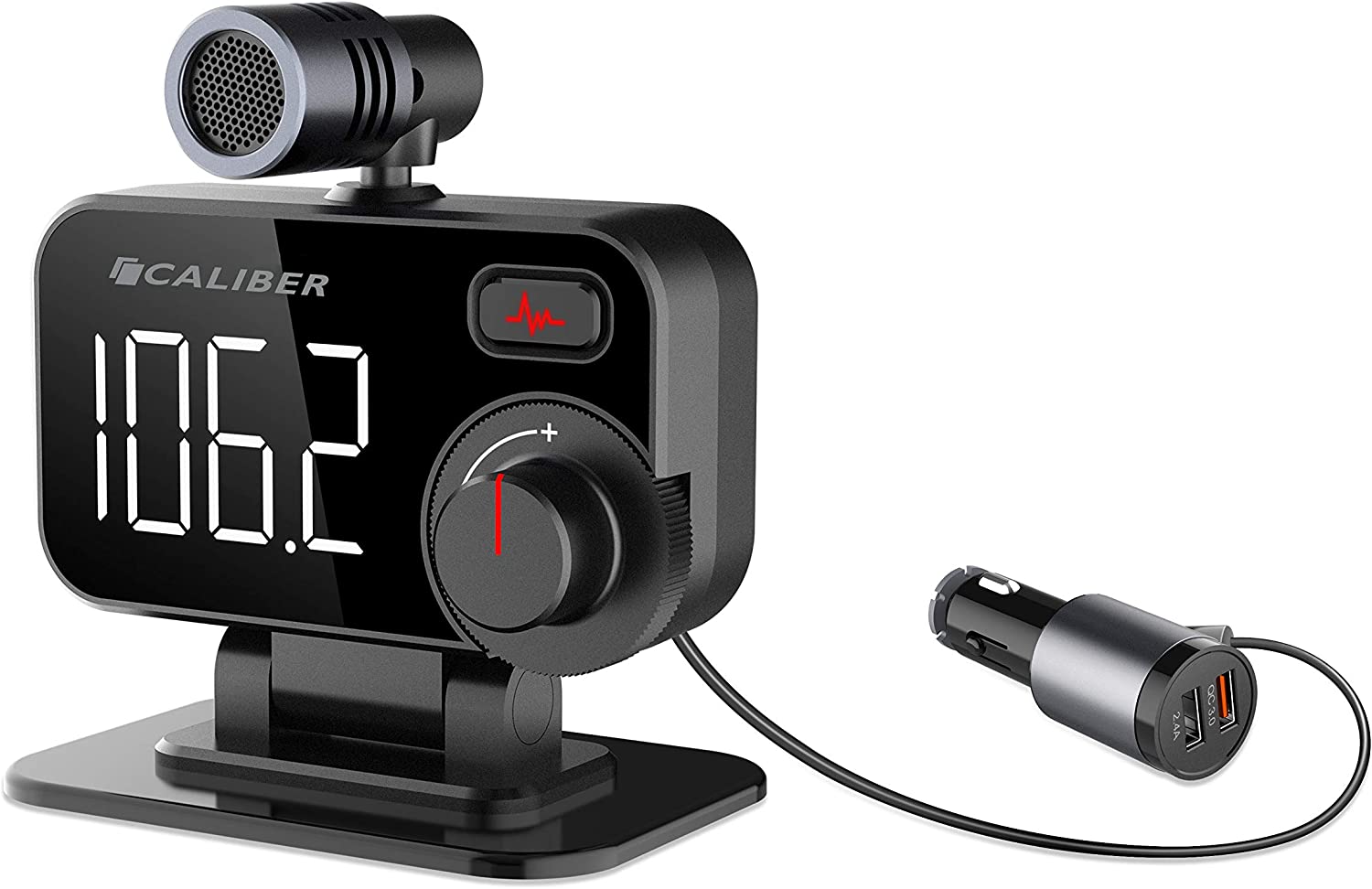 Caliber PMT565BT Fm transmitter with noise canceling, microphone and Voice assistant