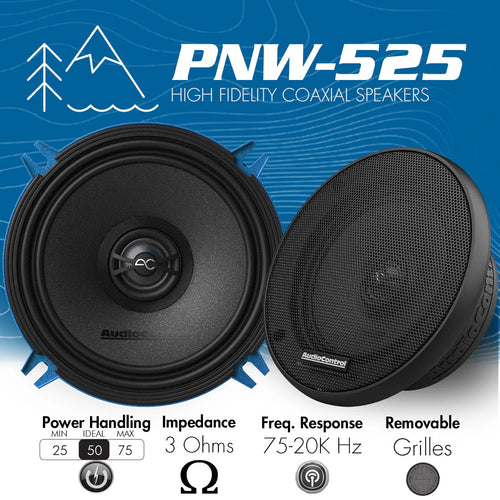 AudioControl PNW525 PNW Series 5.25" 50 Watt (RMS) High-Fidelity Coaxial Speakers (Pair)
