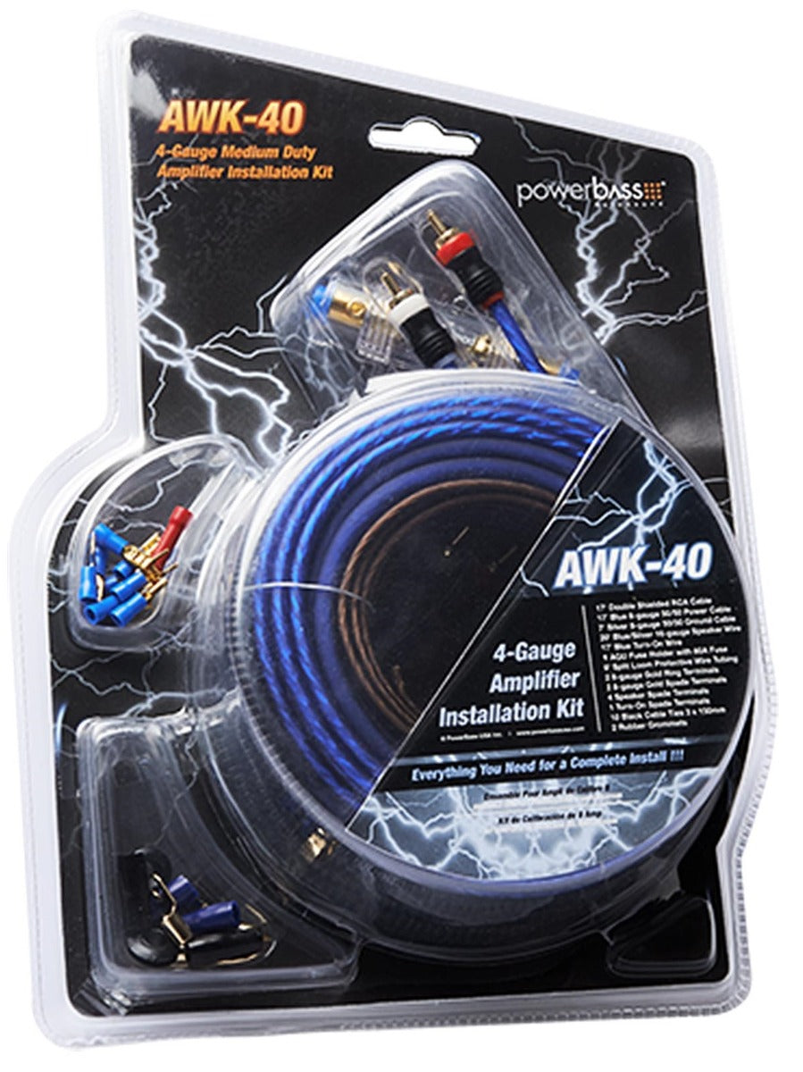 Powerbass AWK-40 4-Gauge A/S Complete Amplifier Wiring Kit