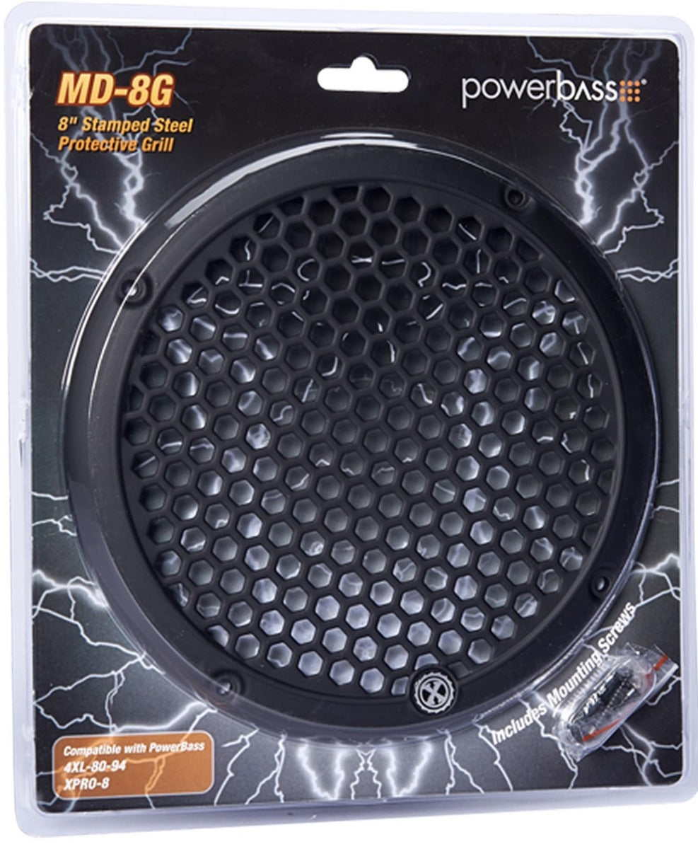 Powerbass MD-8G Speaker grille for 4XL-80-94, XPRO-8 & XPRO-8CX 8" car speakers