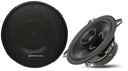PowerBass S-5202 - 5.25"  2-Way Coaxial Shallow Mounting Car Speakers 120W