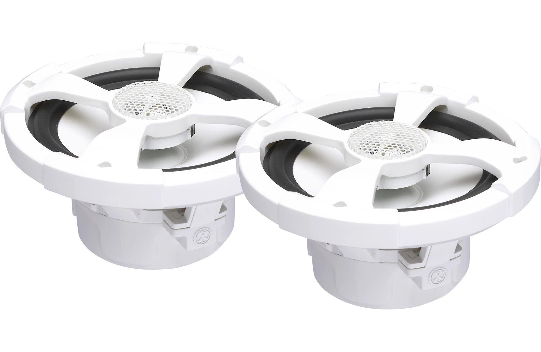 PowerBass XL-62M 6-1/2" 2-way marine speakers with built-in LED lights and remote