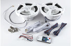 PowerBass XL-62M 6-1/2" 2-way marine speakers with built-in LED lights and remote