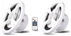 PowerBass XL-62M 6-1/2" 2-way marine speakers with built-in LED lights and remote