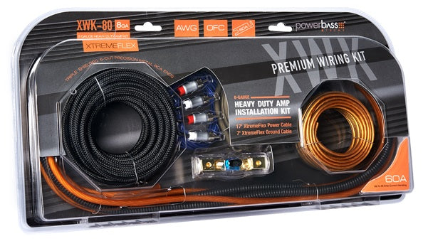 PowerBass XWK-80  8-Gauge Oxygen Free Copper Premium Amplifier Wiring Kit