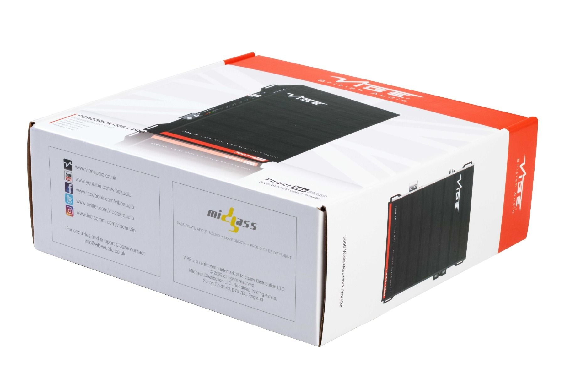 Vibe POWERBOX1500.1P-V0 Powerbox 1500 Watt Class D Mono Subwoofer Amplifier