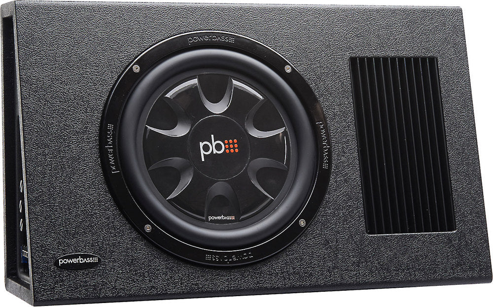 PowerBass PS-AWB101T 10" Amplified 175W RMS Bass Reflex Sub in custom Enclosure